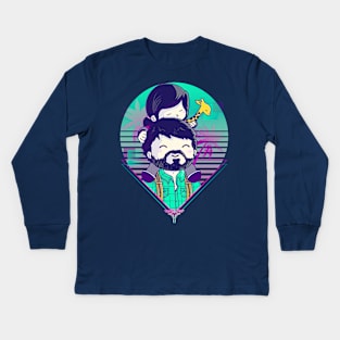 Retrowave Duo Kids Long Sleeve T-Shirt